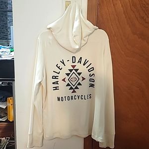 2xl harley davidson long sleeve off white thermal
